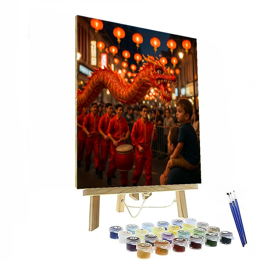 Chinese New Year Dragon Dance In Singapore Chinatown Number painting