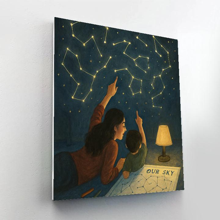 Star Chart Dreams With Mom Paint by numbers art