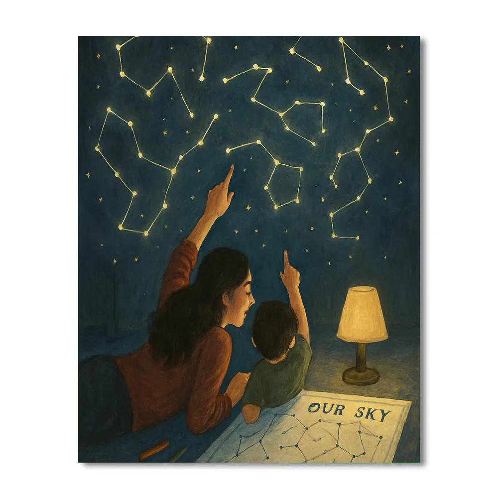 Star Chart Dreams With Mom Paint by numbers art