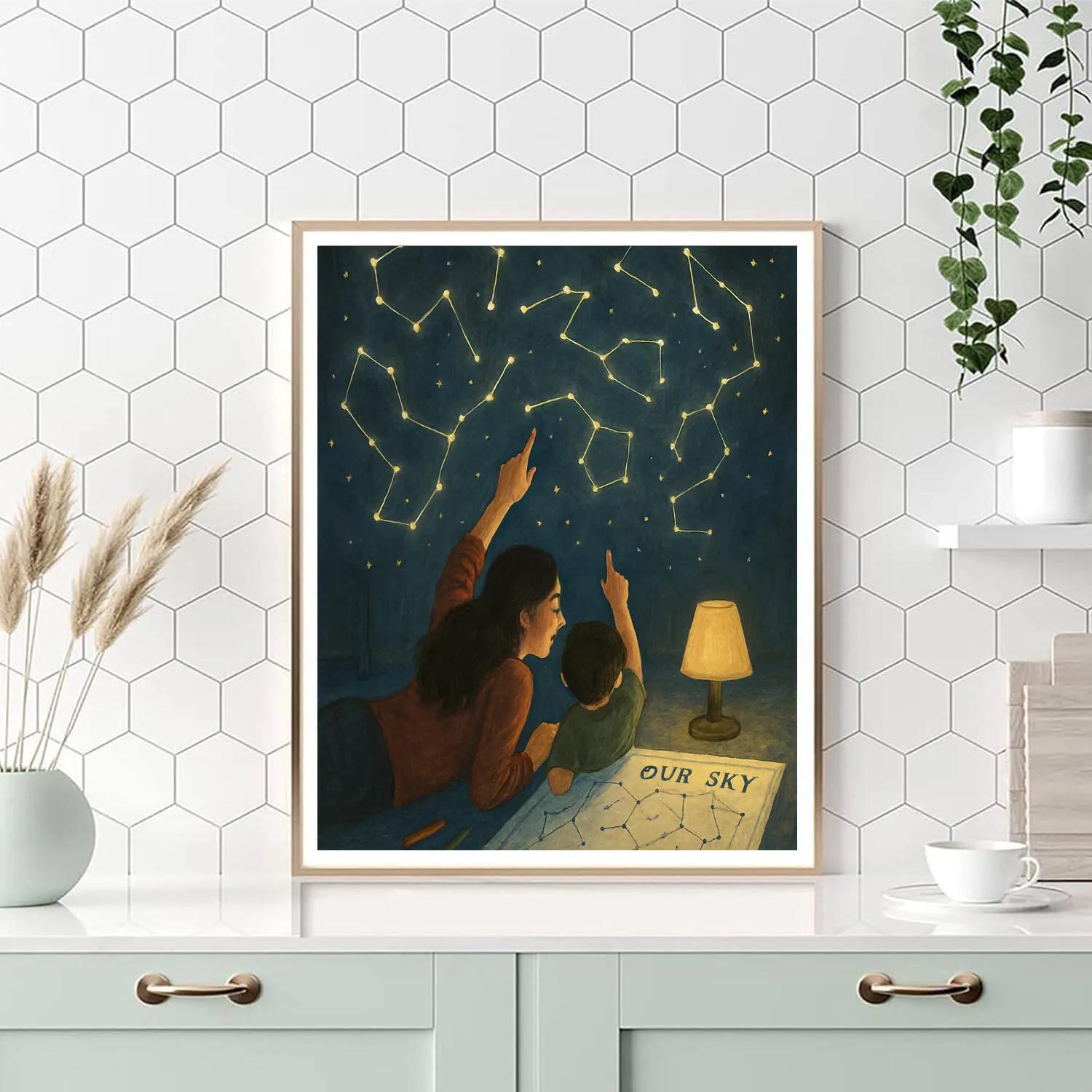 Star Chart Dreams With Mom Paint by numbers art
