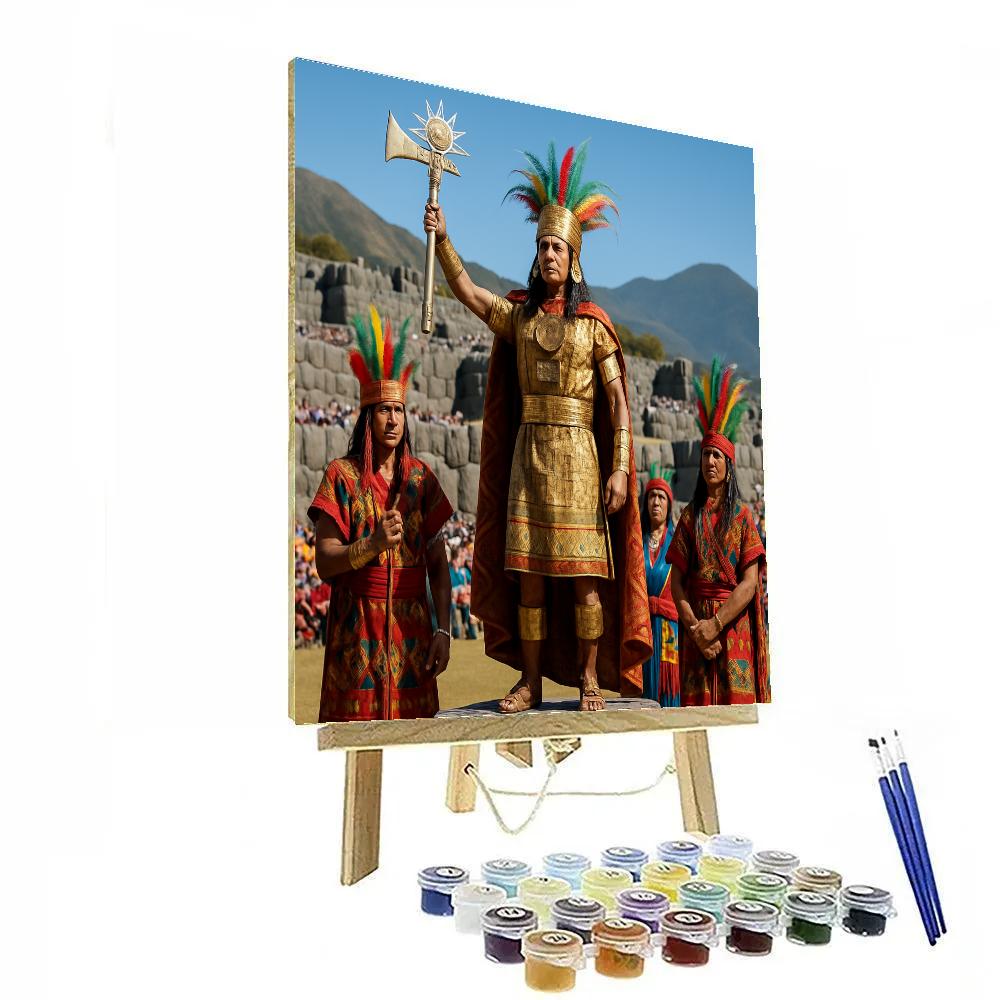 Inti Raymi Ceremony At Sacsayhuaman Cusco Numbered painting kits