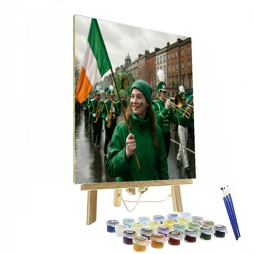 St Patricks Day Parade In Dublin City Centre Paint by numbers kits