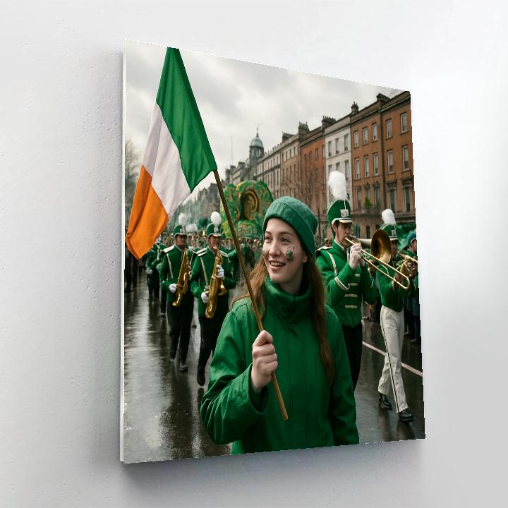 St Patricks Day Parade In Dublin City Centre Paint by numbers kits