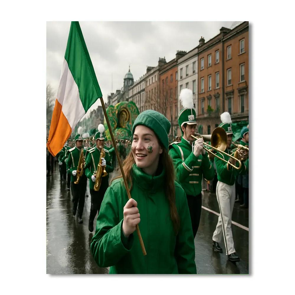 St Patricks Day Parade In Dublin City Centre Paint by numbers kits