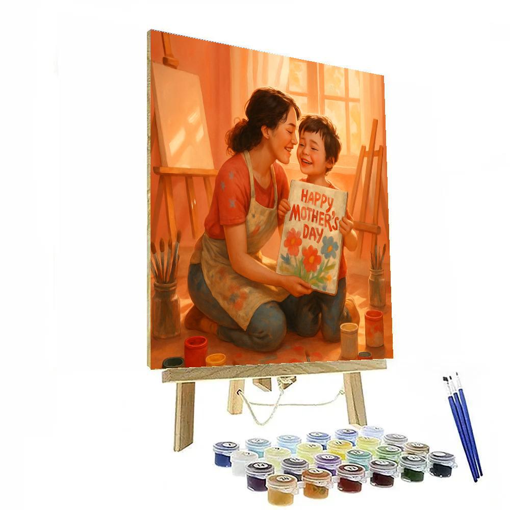 Art Studio Apron Hug painting number kit