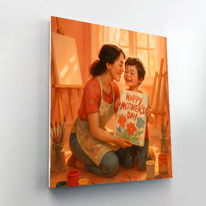 Art Studio Apron Hug painting number kit