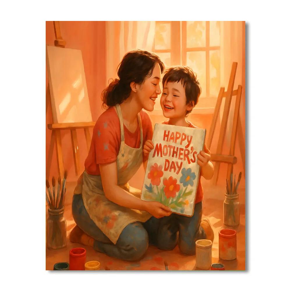 Art Studio Apron Hug painting number kit