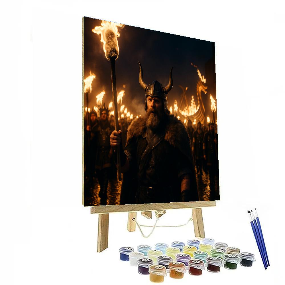 Up Helly Aa Torchlight Procession Lerwick Paint by numbers kits