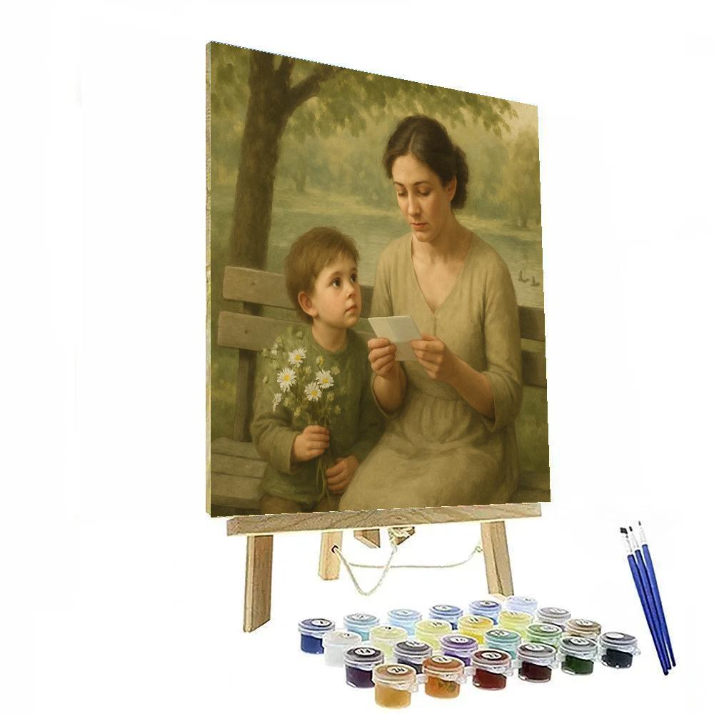 Park Bench Secret Note For Mom Numbered painting kits