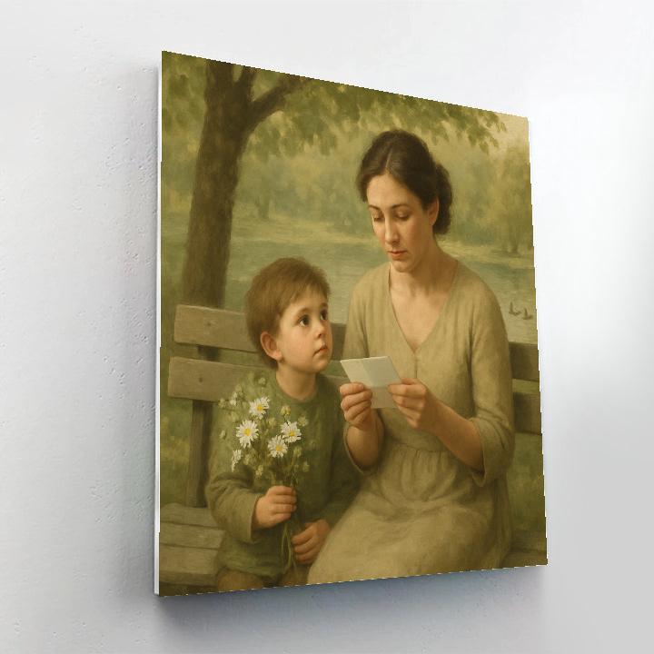 Park Bench Secret Note For Mom Numbered painting kits