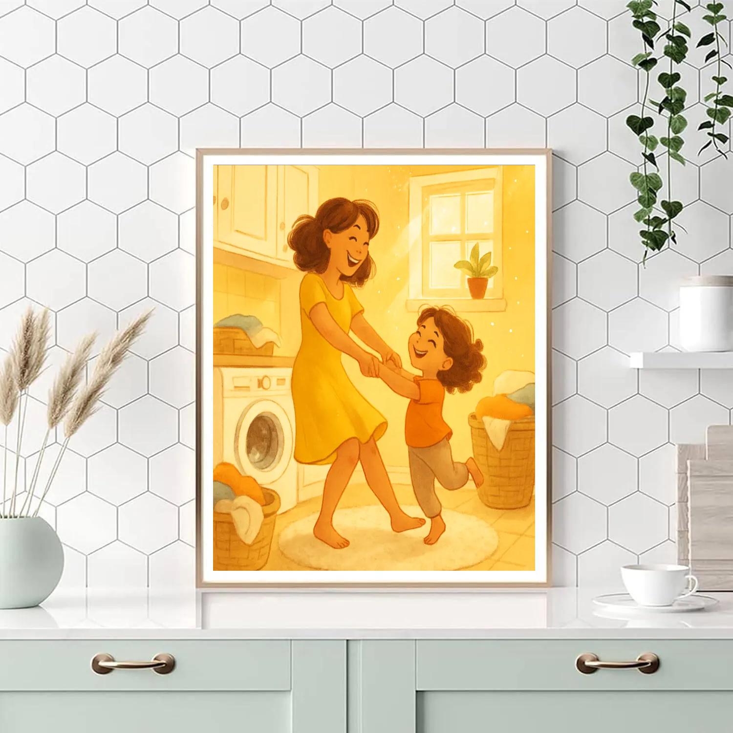 Laundry Room Dance With Mom Number painting