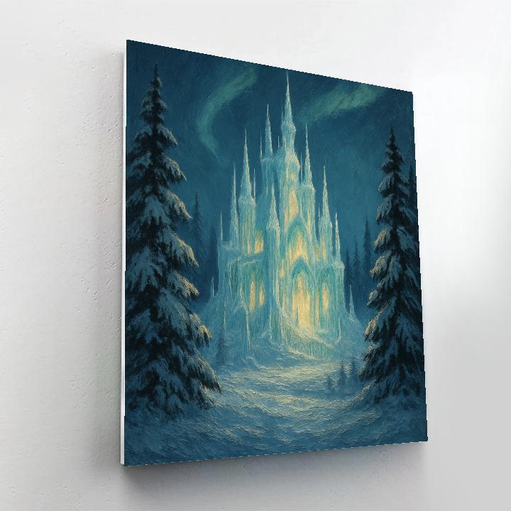 Icicle Castle At The Edge Of The Fir Forest Painting by numbers kit