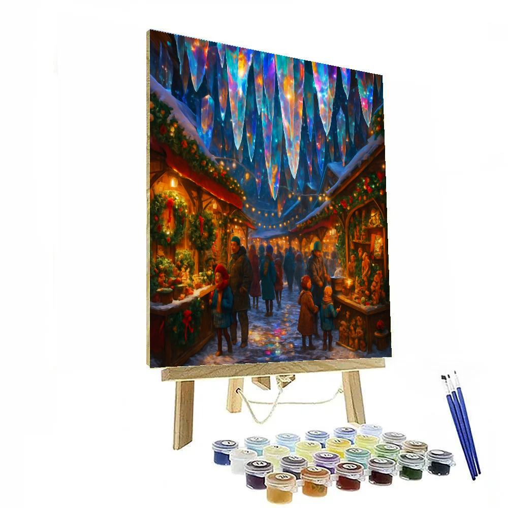 Holiday Market Under The Crystal Canopy Painting by numbers kit