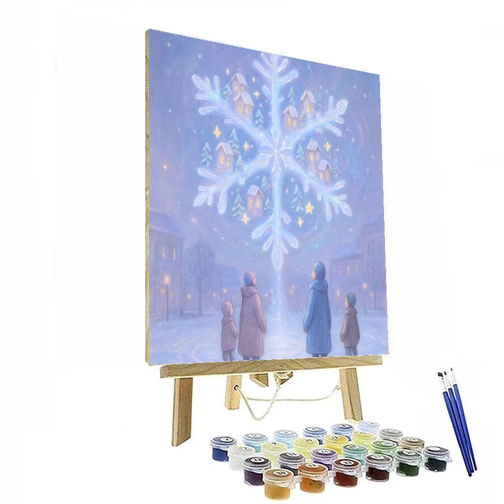 Snowflake Carousel Of Winter Skies paint by number