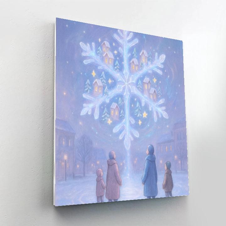 Snowflake Carousel Of Winter Skies paint by number