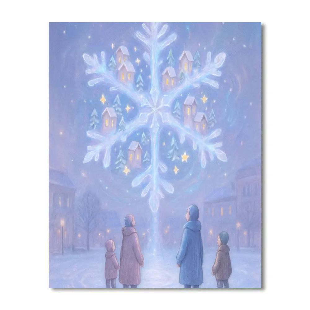 Snowflake Carousel Of Winter Skies paint by number