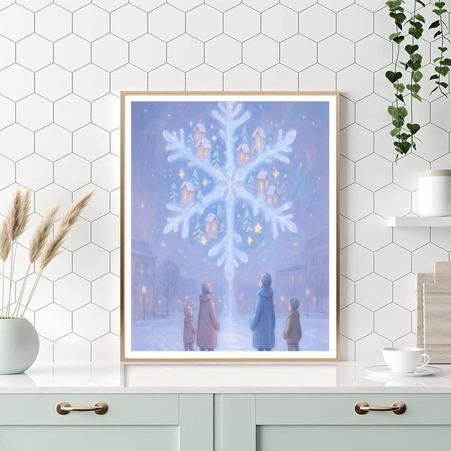 Snowflake Carousel Of Winter Skies paint by number