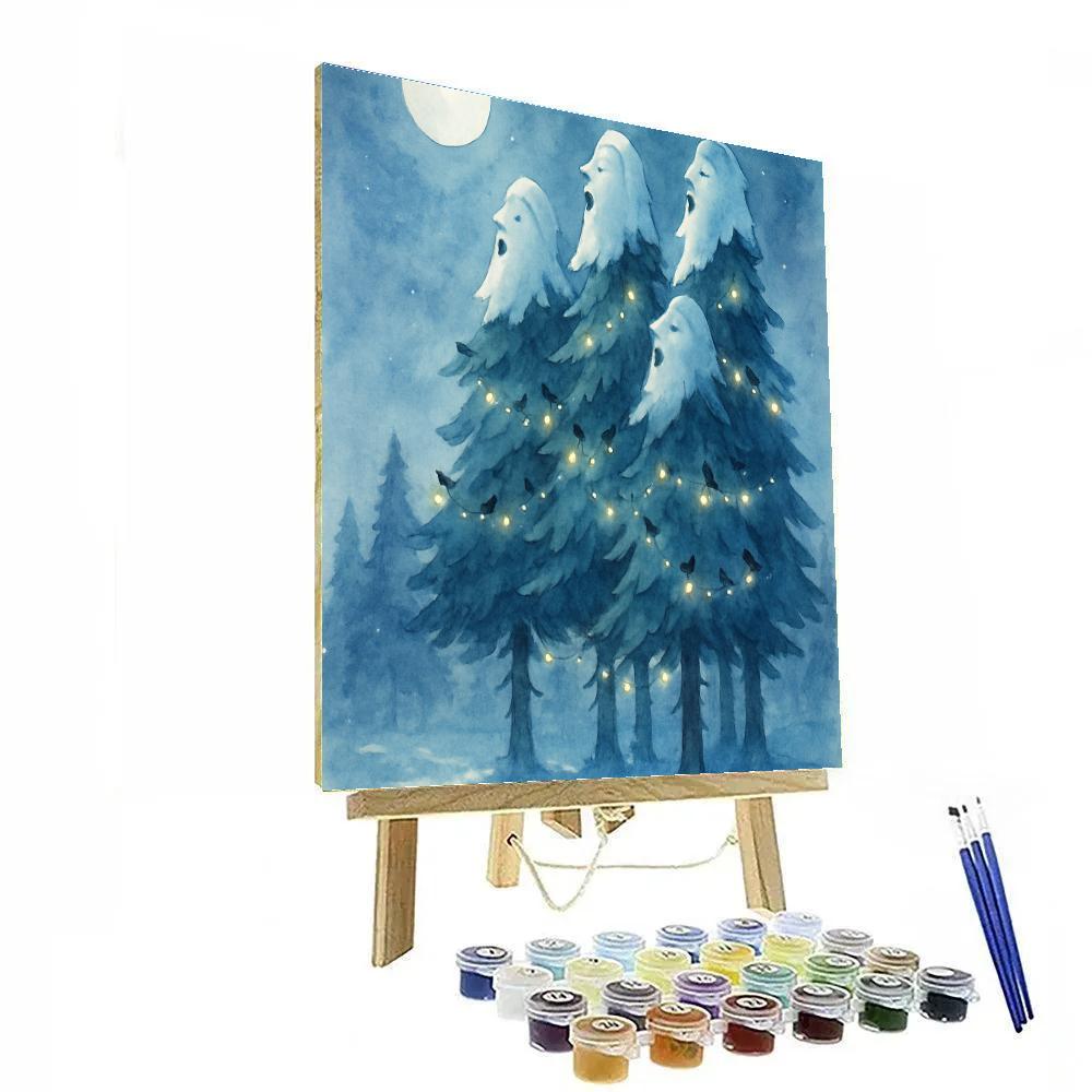 Winter Choir Of The Snow Topped Pines Numbered painting kits