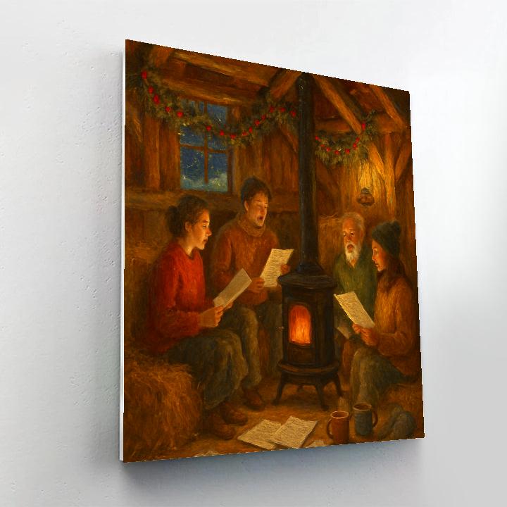Winter Choir Practice In The Barn Loft painting number kit