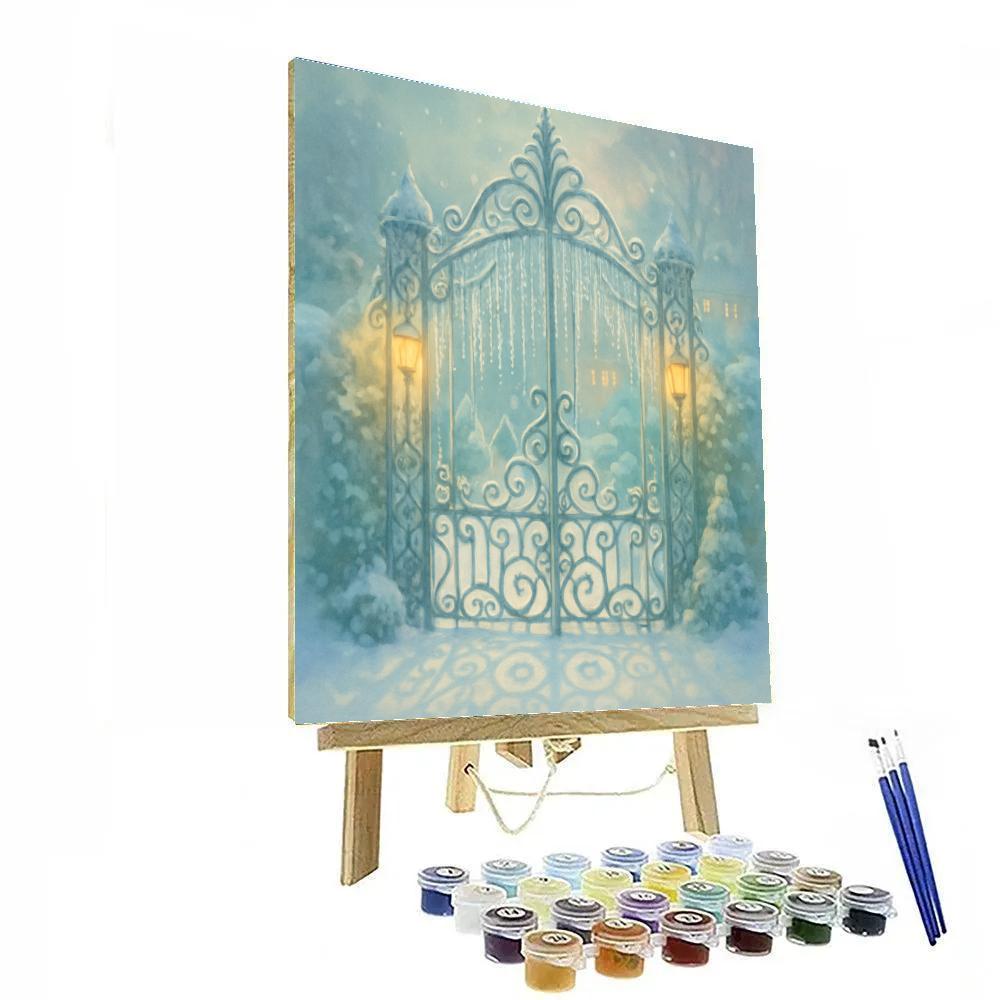Frost Veil Gate To The Winter Garden DIY paint by numbers