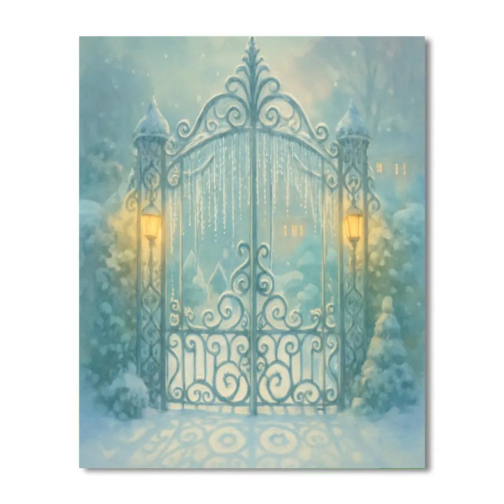 Frost Veil Gate To The Winter Garden DIY paint by numbers
