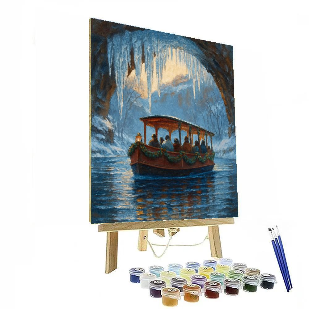 Christmas Riverboat Under The Crystal Arch paint by color