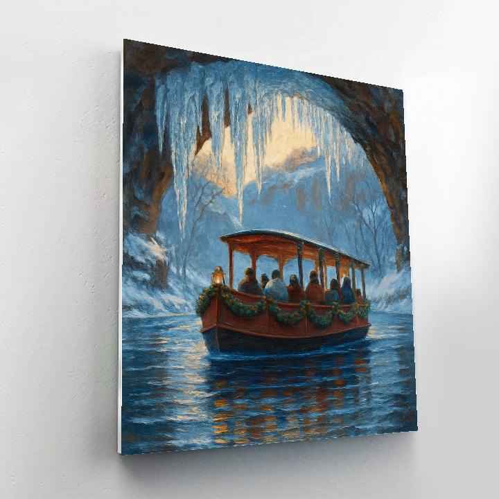 Christmas Riverboat Under The Crystal Arch paint by color