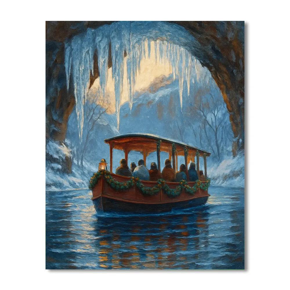 Christmas Riverboat Under The Crystal Arch paint by color