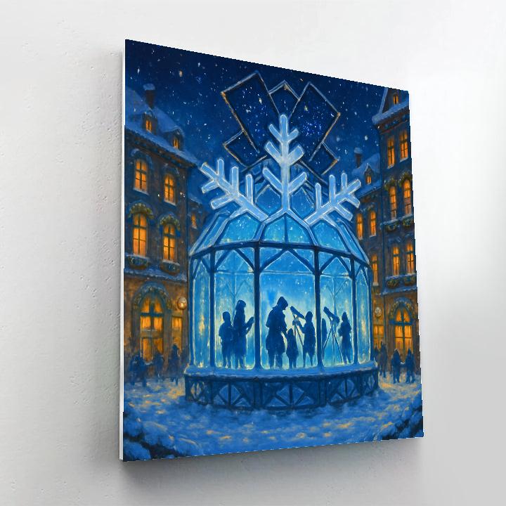 Snowflake Observatory In The City Square Painting by numbers kit