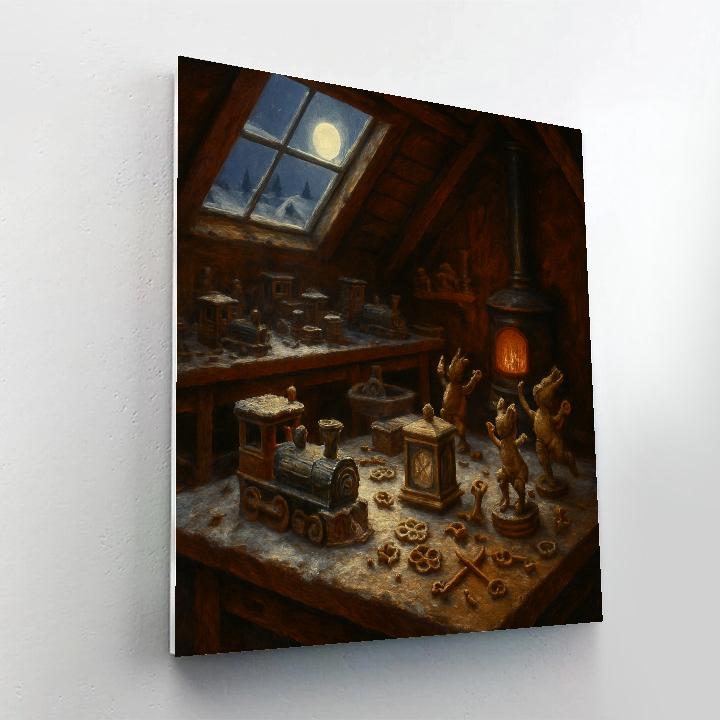 Frosted Clockwork Toy Workshop Numbered painting kits