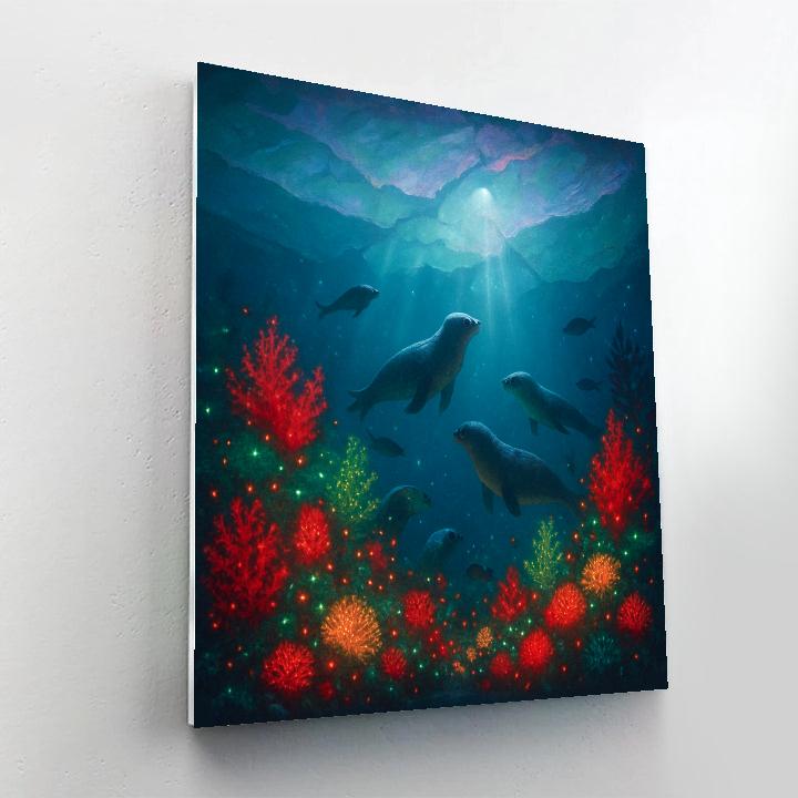 Christmas Coral Reef Under Northern Ice paint by numbers