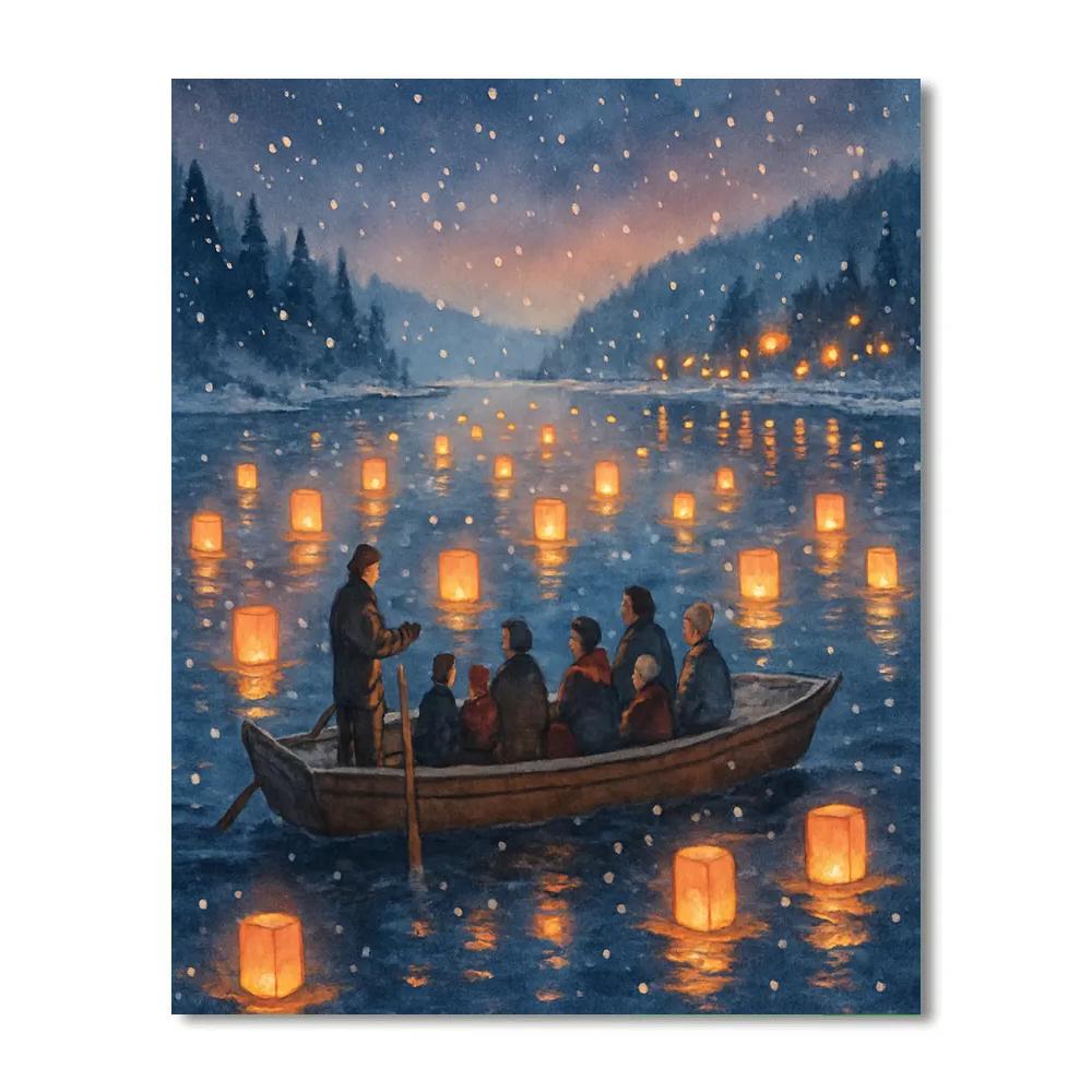 Snowy River Lantern Ferry Numbered painting kits