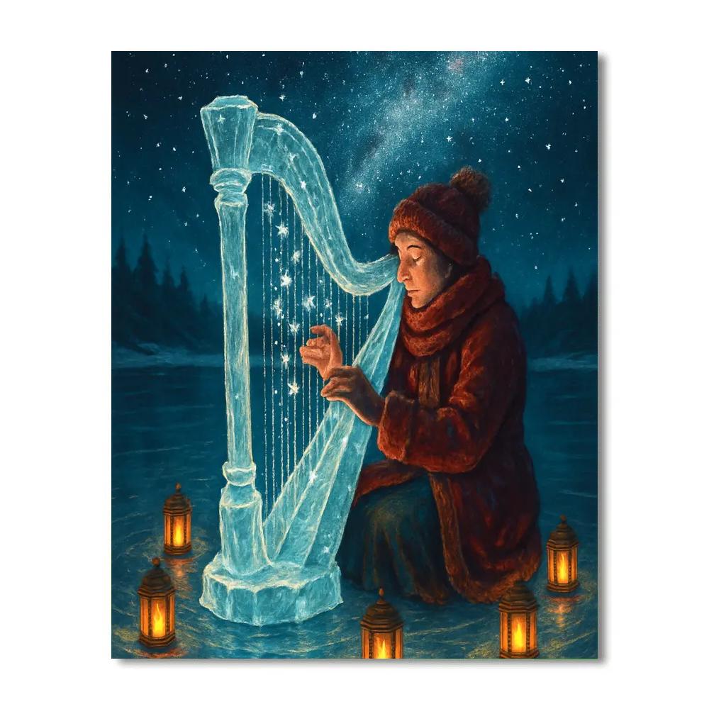 Crystal Harp Concert On The Frozen Lake paint by number