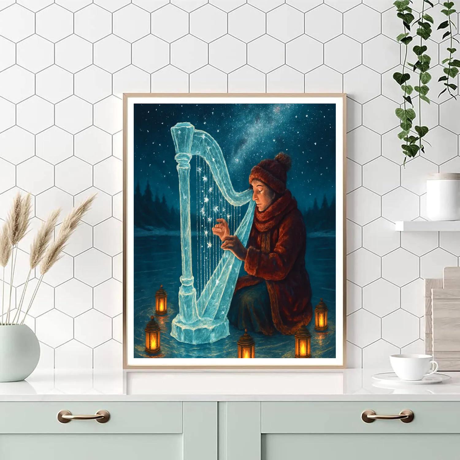 Crystal Harp Concert On The Frozen Lake paint by number