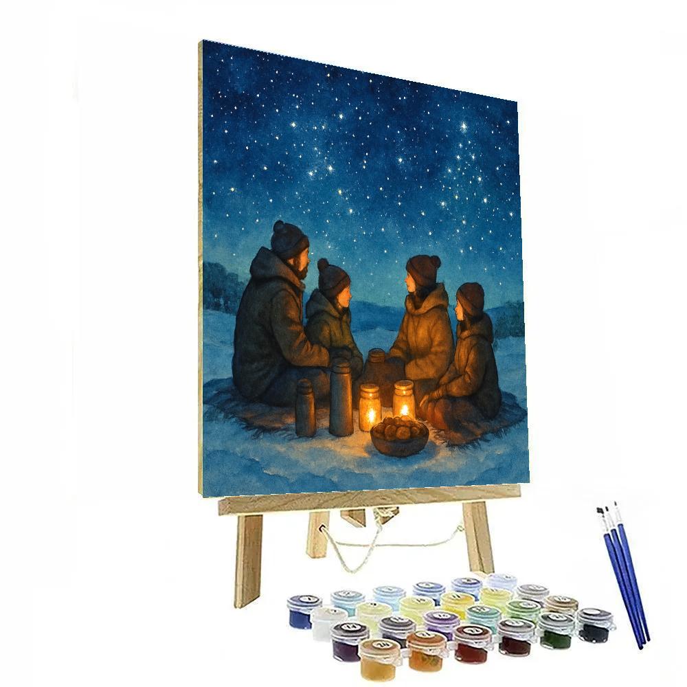 Christmas Picnic Beneath The Winter Constellations DIY paint by numbers