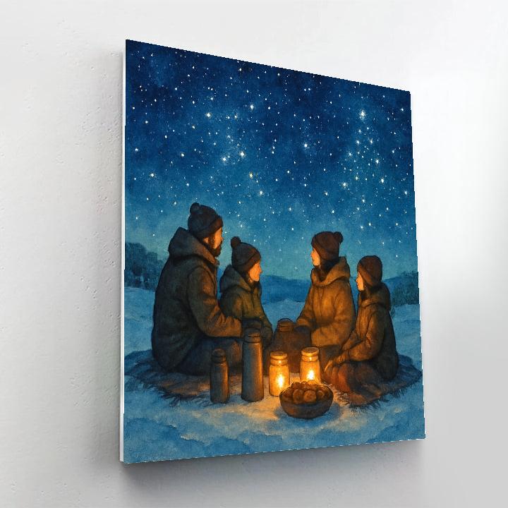 Christmas Picnic Beneath The Winter Constellations DIY paint by numbers