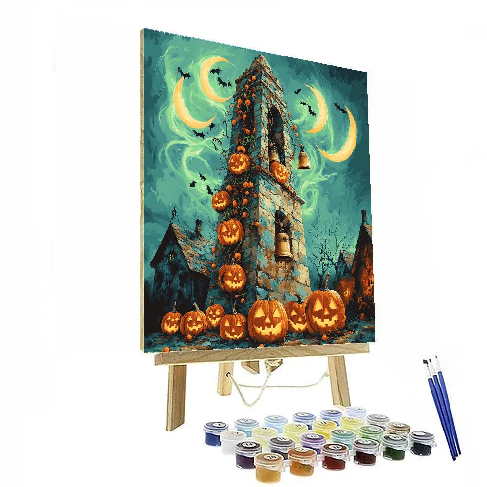 Halloween Bell Tower Of The Silent Moons painting number kit