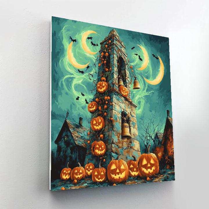 Halloween Bell Tower Of The Silent Moons painting number kit