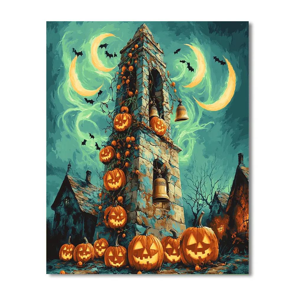 Halloween Bell Tower Of The Silent Moons painting number kit
