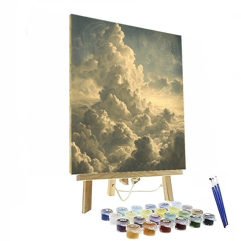 Leonardo Da Vinci Inspired Celestial Weather Paint by numbers art
