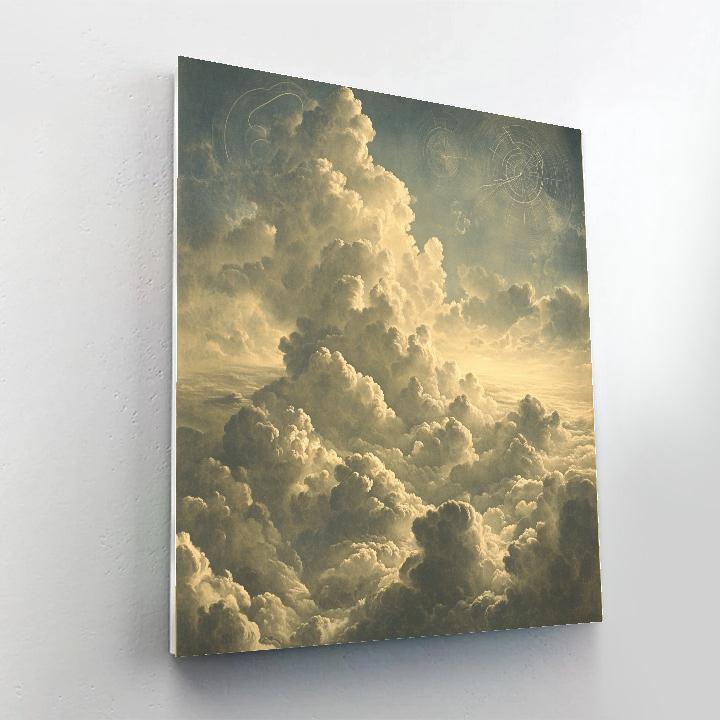 Leonardo Da Vinci Inspired Celestial Weather Paint by numbers art