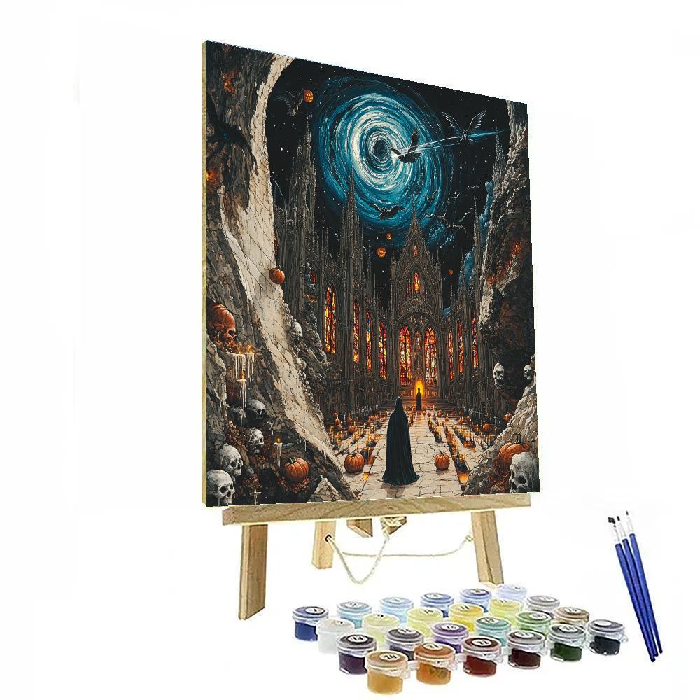 Cathedral Of Echoes Halloween Paint by numbers art