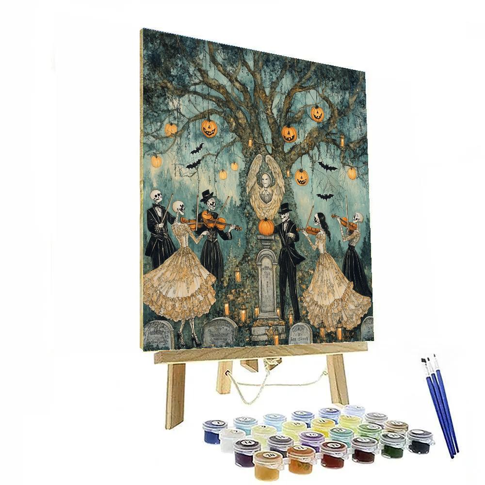 Graveyard Masquerade Halloween Edition DIY paint by numbers
