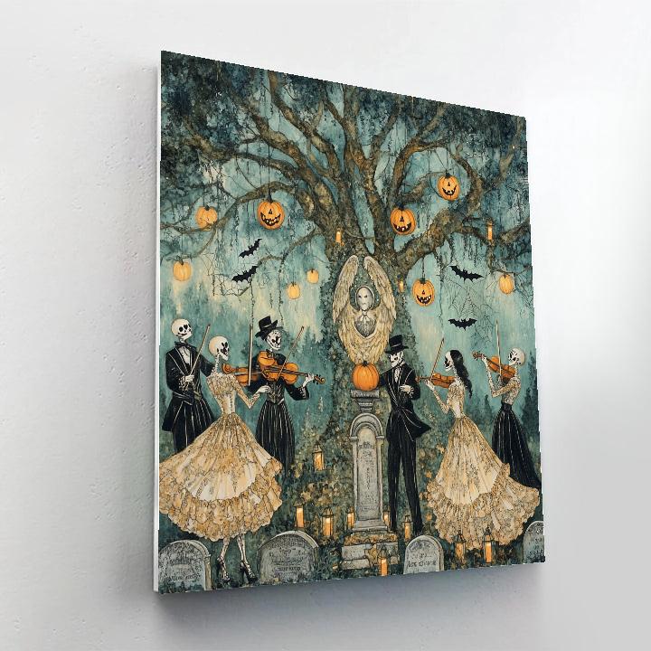 Graveyard Masquerade Halloween Edition DIY paint by numbers