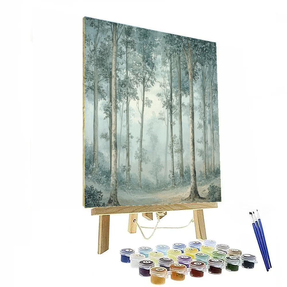 Leonardo Da Vinci Inspired Whispering Forest Mists Numbered painting kits
