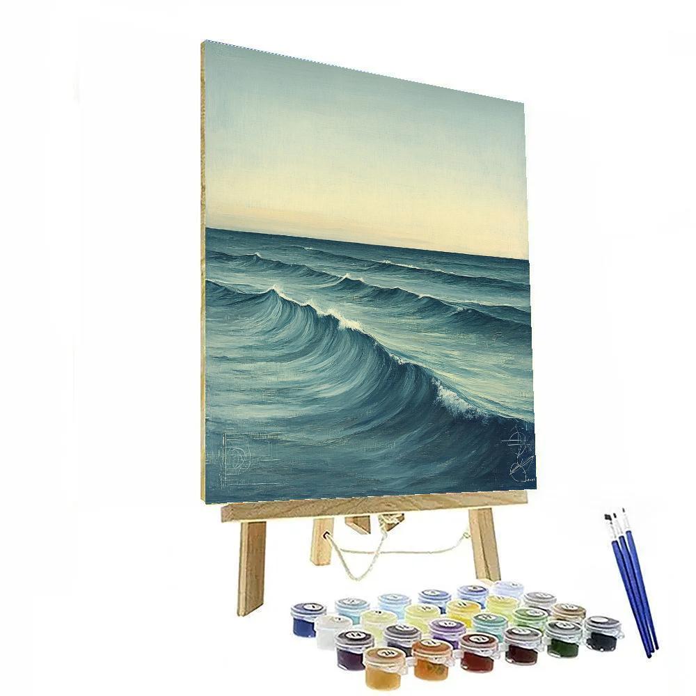 Leonardo Da Vinci Inspired Oceanic Chiaroscuro painting number kit