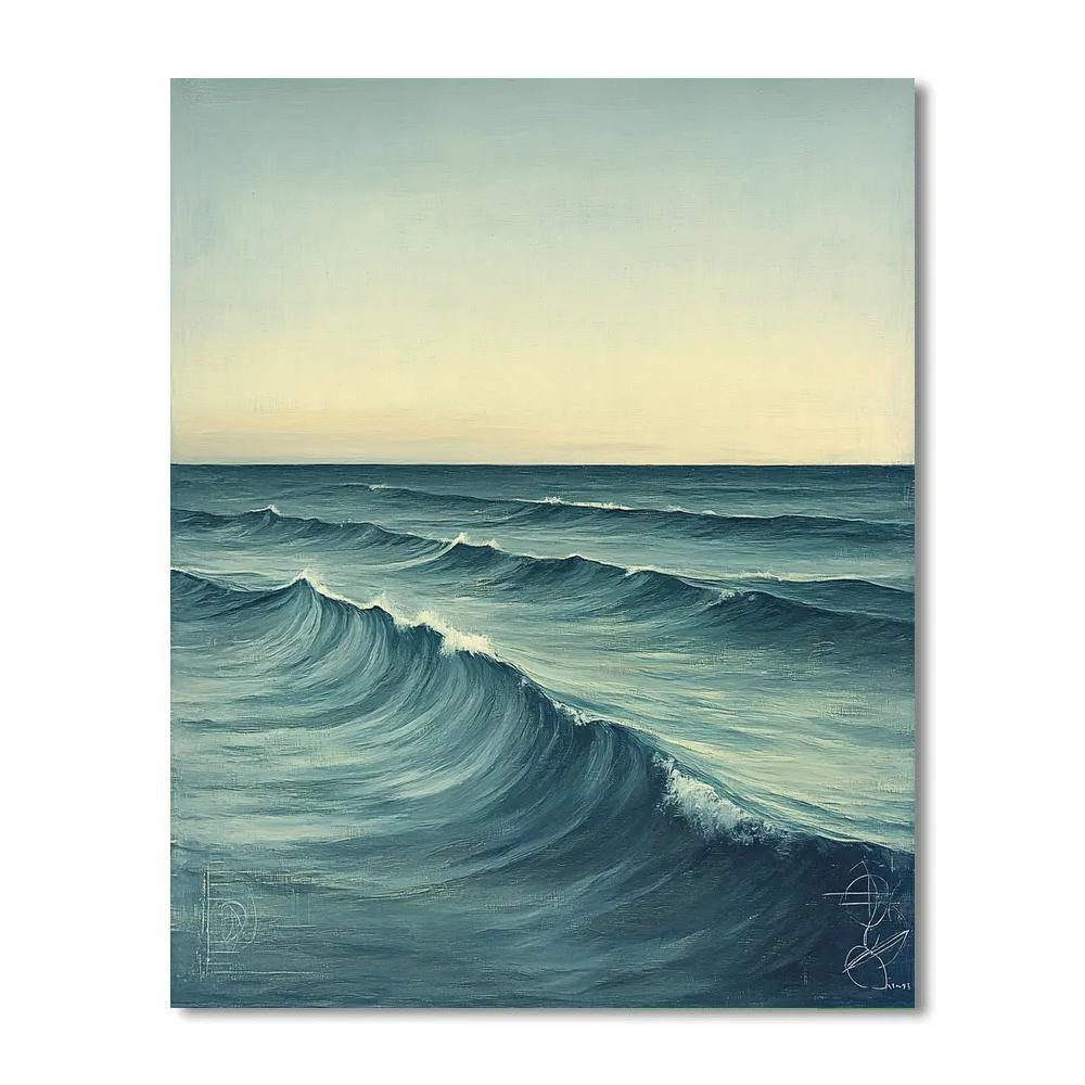 Leonardo Da Vinci Inspired Oceanic Chiaroscuro painting number kit