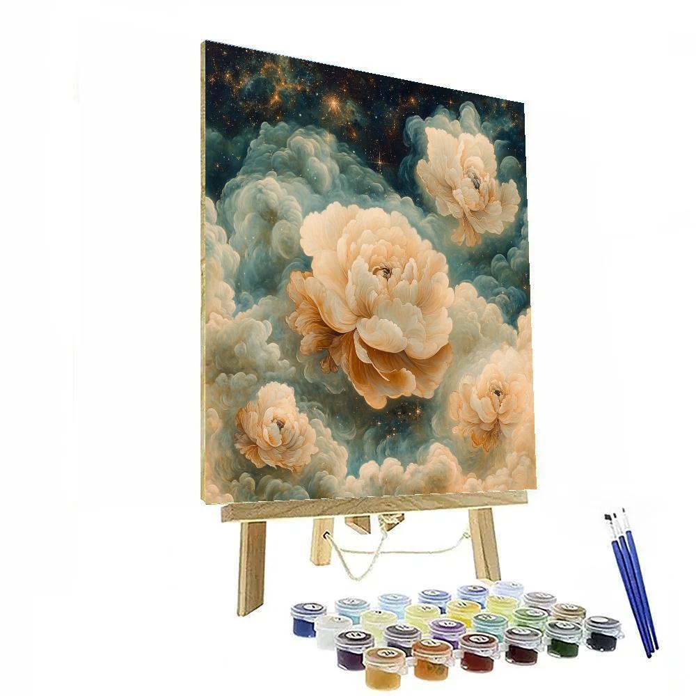 Leonardo Da Vinci Inspired Nebular Garden Number painting