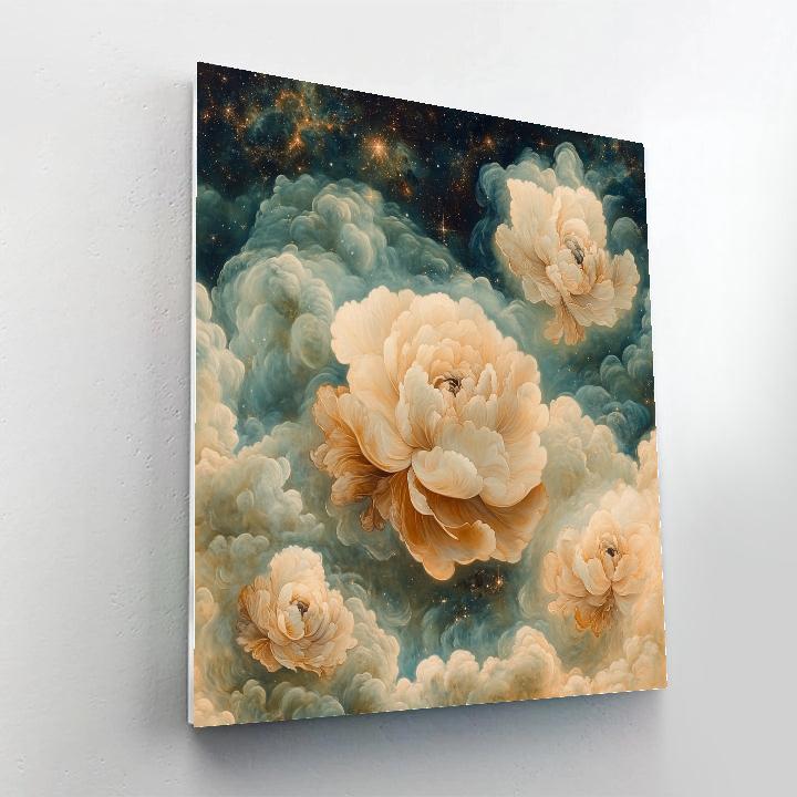 Leonardo Da Vinci Inspired Nebular Garden Number painting