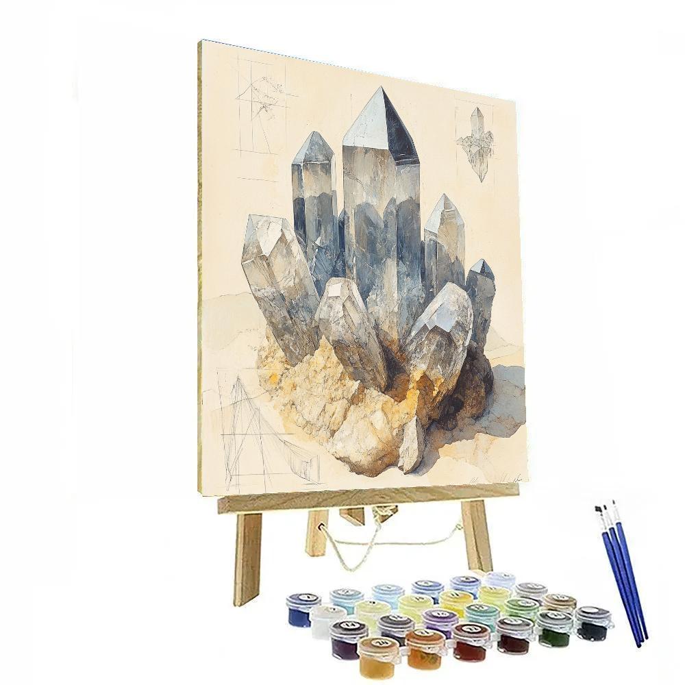 Leonardo Da Vinci Inspired Mineral Landscapes paint by color